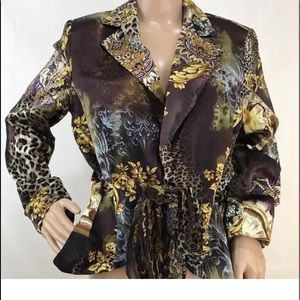 Alberto Makali Women Blazer Floral Design Size 12